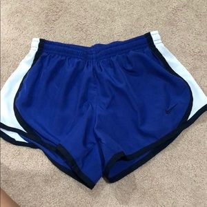 Girls blue athletic nike shorts